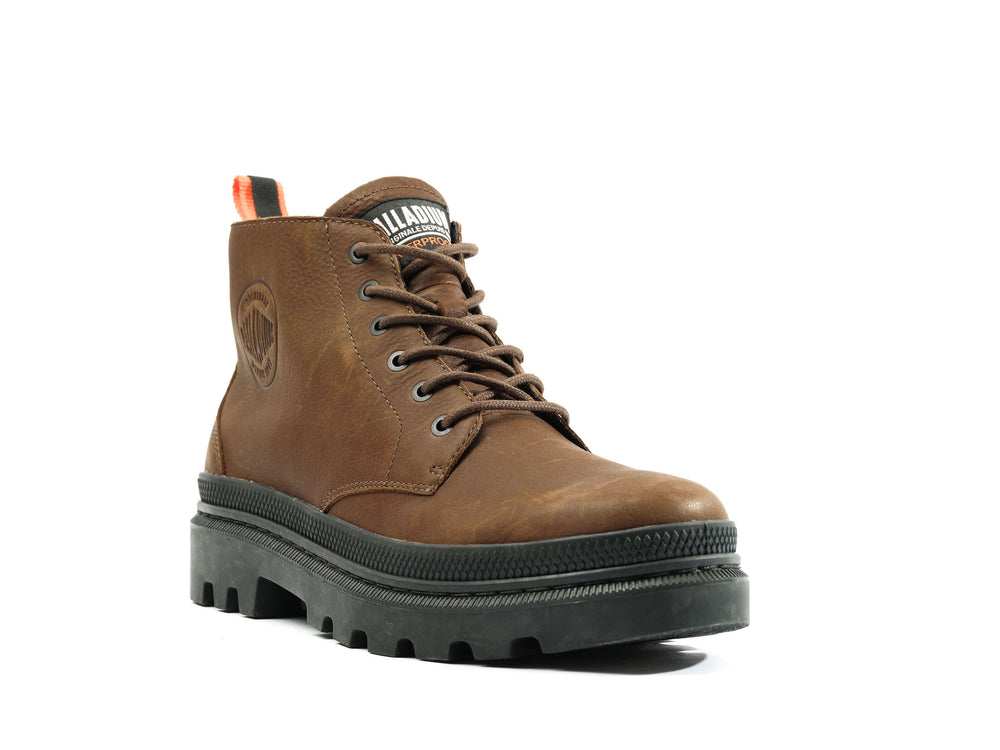 Zapatos Altas Palladium PALLATROOPER HI WP+ Hombre Marrones | Costa Rica-92713